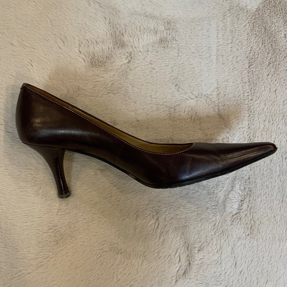 Joan & David Brown 8 leather pointy Circa Comfort 365 Heels Never worn Classic - Picture 3 of 6